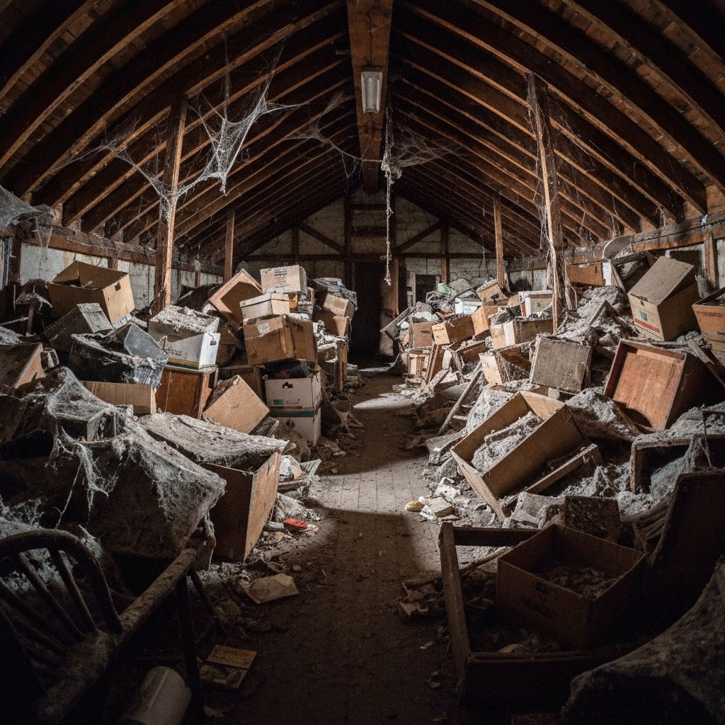 Dachboden Entrümpelung - Vorher